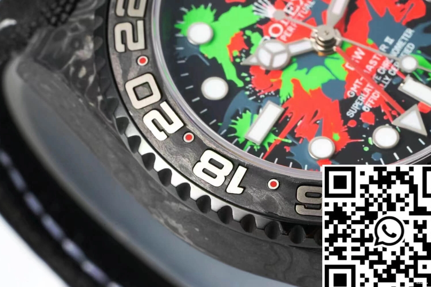 Diw Fiber Strap Fabric GMT-MASTER II Black 1164 Carbon Dial Resilient Color Rolex 0716